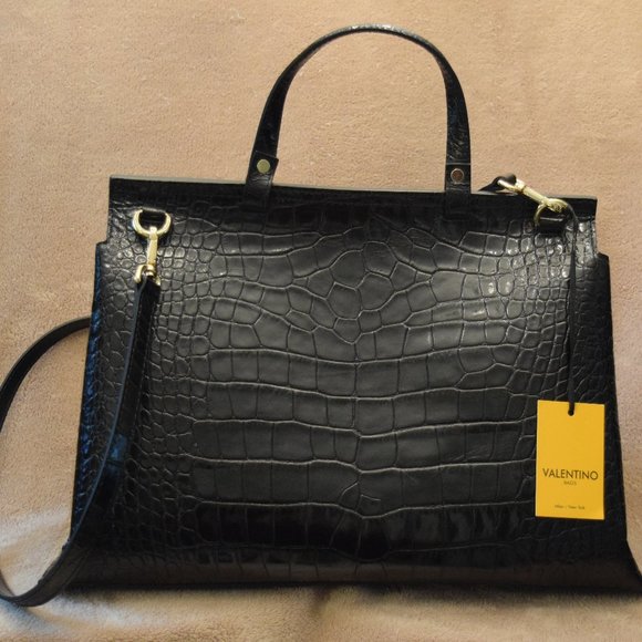 Olimpia Croc-Embossed Leather Top Handle Bag - NWT - Picture 2 of 7